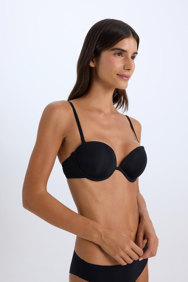 DeFacto Black Woman Fall in Love Strapless Bra Casual - Image 3